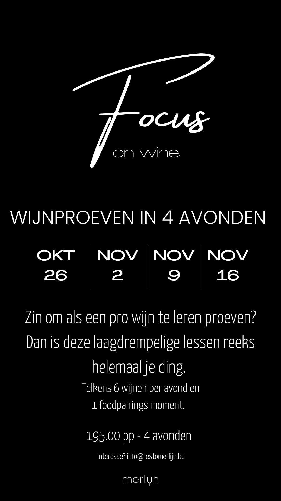 Focus on Wine: Wijn leren proeven in 4 avonden  | 